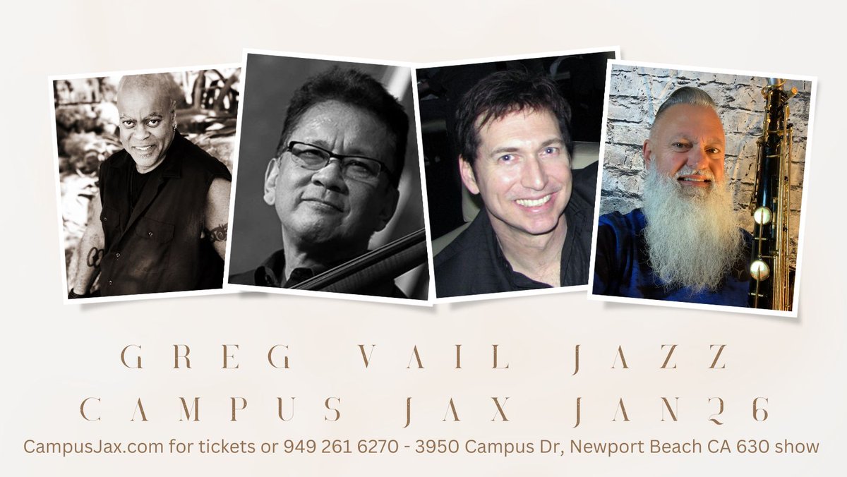 gvSAXBOY's tweet image. Greg Vail in Concert. Tickets at campusjax.seatengine.com/shows/201755  NEXT WEEK is Greg Vail Jazz Thursday 1/26 Campus JAX @630pm 5pm doors - The Band 
#GregVailJazz #GregVail  #GregVailsax #GregVailsaxophone #GregVailband Greg Vail, Greg Vail Jazz, Greg Vail sax, Greg Vail saxophone,
