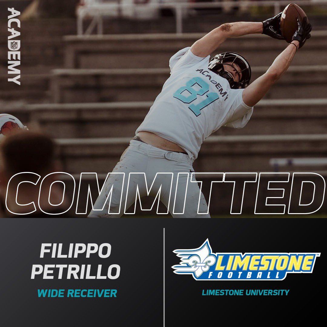 I’m glad to announce that I’m committing to Limestone University! 
A special thanks goes to <a href="/NFLAcademy/">NFL Academy</a> for helping me to improve my game skills, and a great thanks for Skorpions Varese for the great support. 
#GoSaints