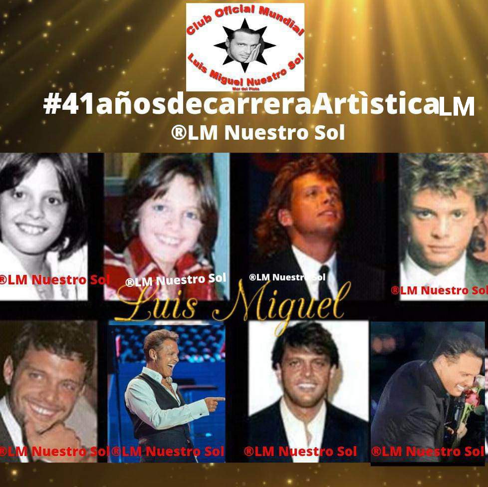 nuestrosol's tweet photo. FELICES 41 AÑOS DE CARRERA ARTISTICA LUIS MIGUEL 
Luis Miguel 
®LM Nuestro Sol
@LMXLM https://t.co/ou1QlpX73k