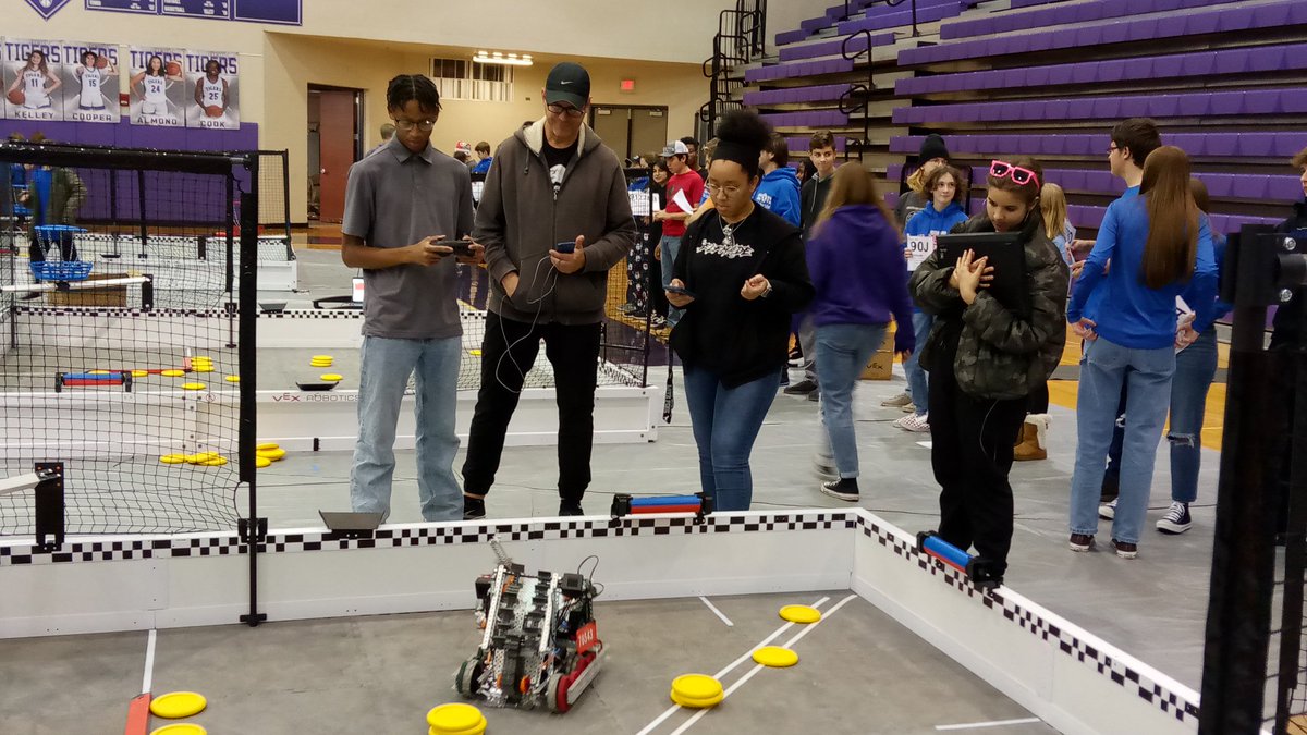 Ranked 31st out of 60 teams entered in today's competition is pretty respectable for our first Vex Robotics Competition, ever. Congratulations to all of the students involved.