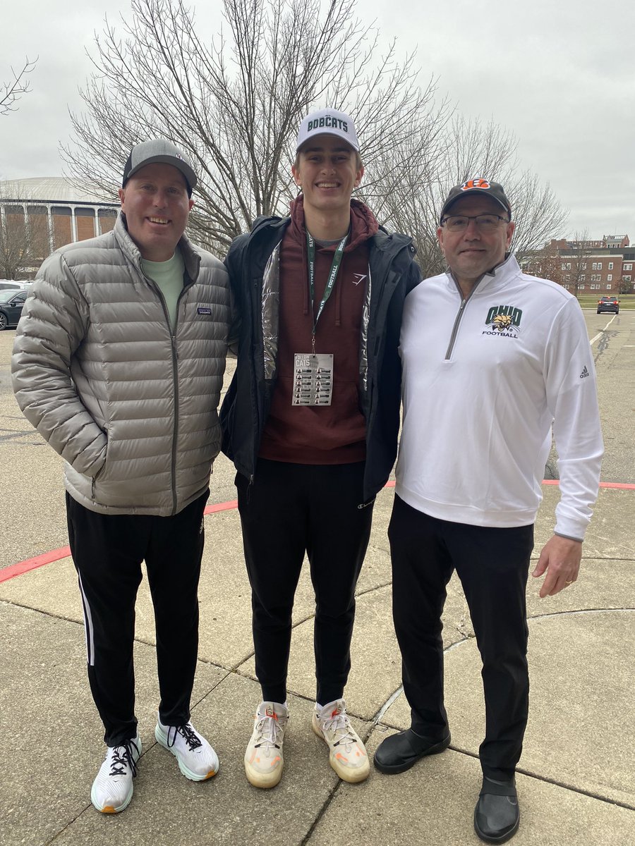 Thank you <a href="/OhioFootball/">Ohio Football</a> for the junior day visit! <a href="/CoachBrianMetz/">BRIAN METZ</a> <a href="/CoachAlbin/">Tim Albin</a> <a href="/KylePollockFB/">Kyle Pollock</a>