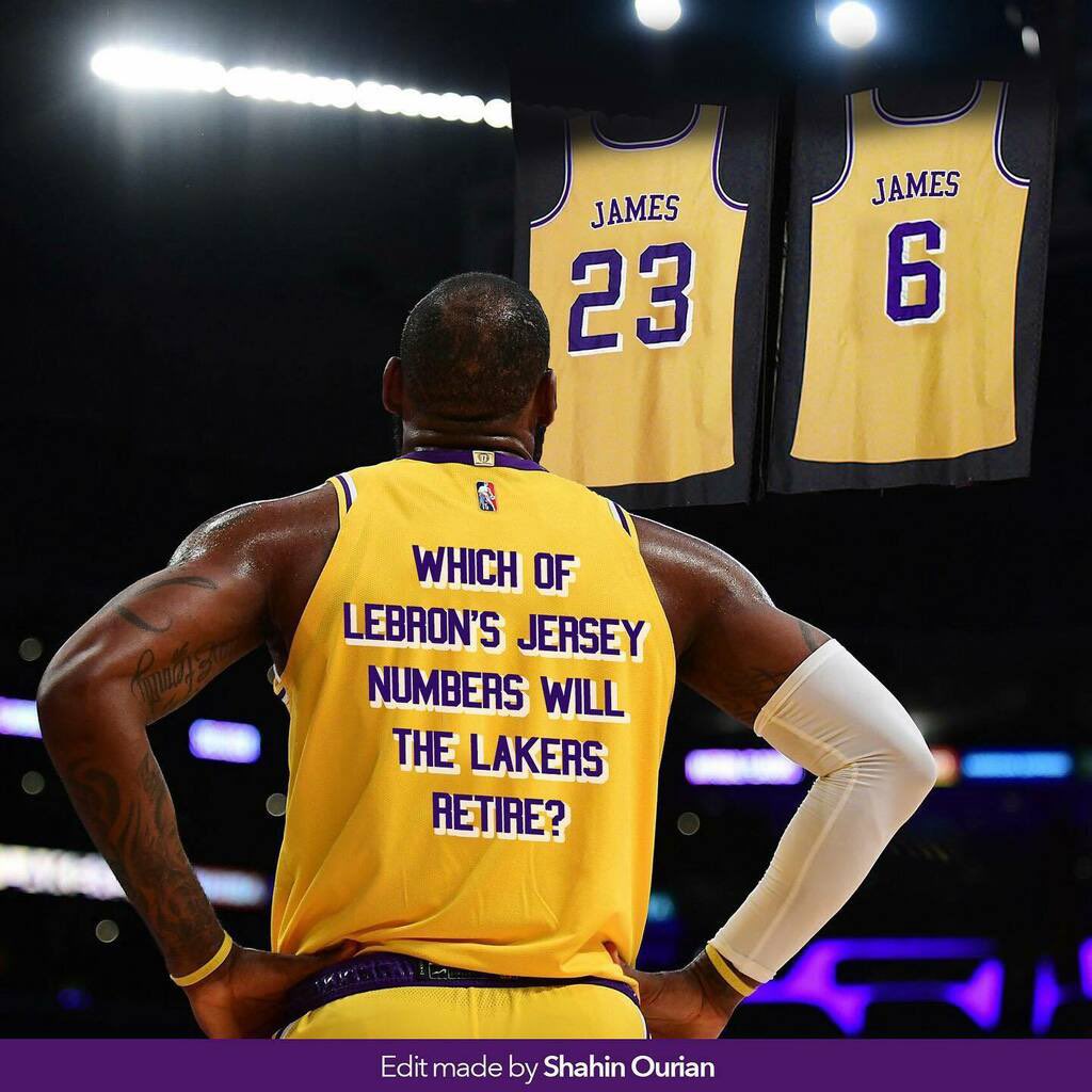 Will Lakers retire both of LeBron James' jersey numbers when he