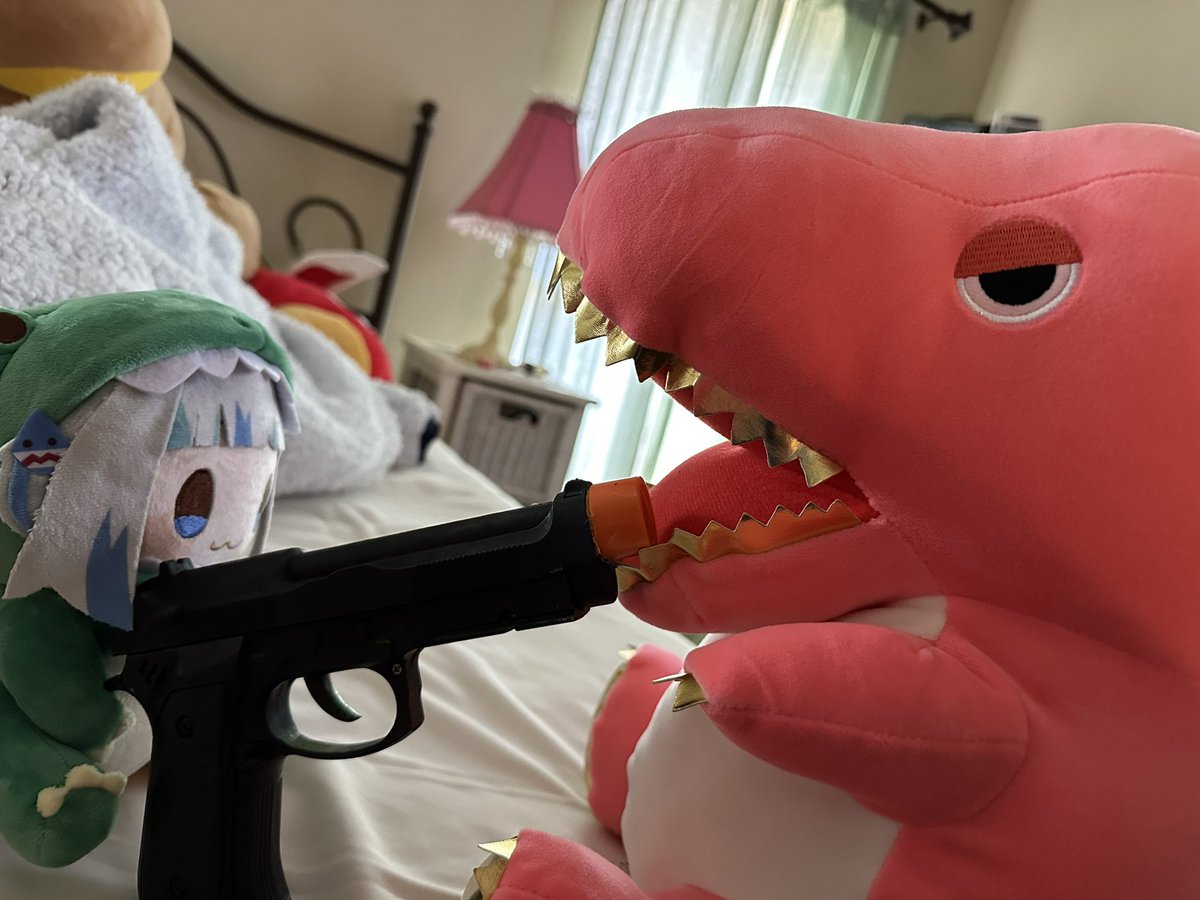 jrdizon's tweet photo. Which dino plushie is the true apex predator? 

#gawrt https://t.co/9rfXaKpYrI