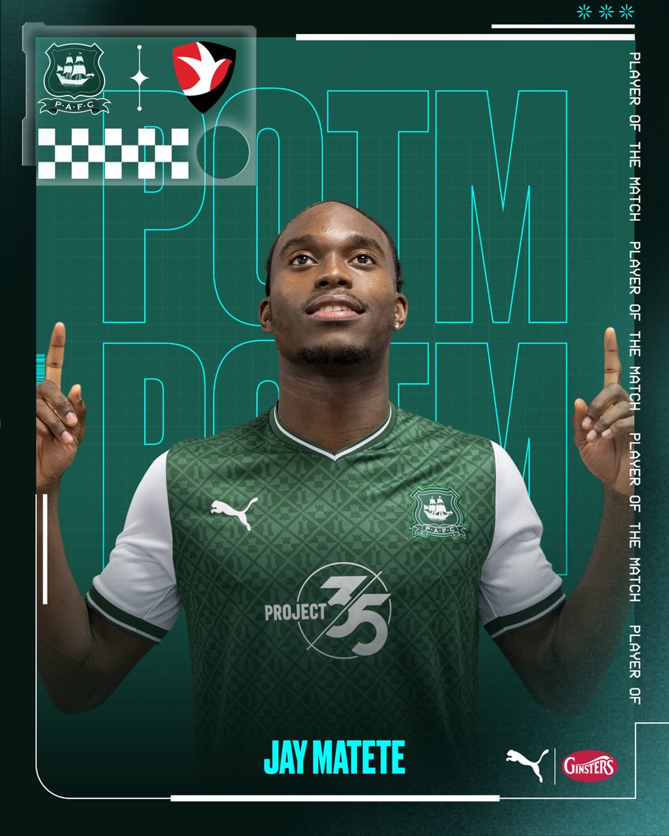 Argyle's tweet photo. 🏆 Today's Man of the Match as voted for by the Green Army is @jay_matete.

Well played, Jay 👏👊

#pafc https://t.co/DwRMI2mAJZ