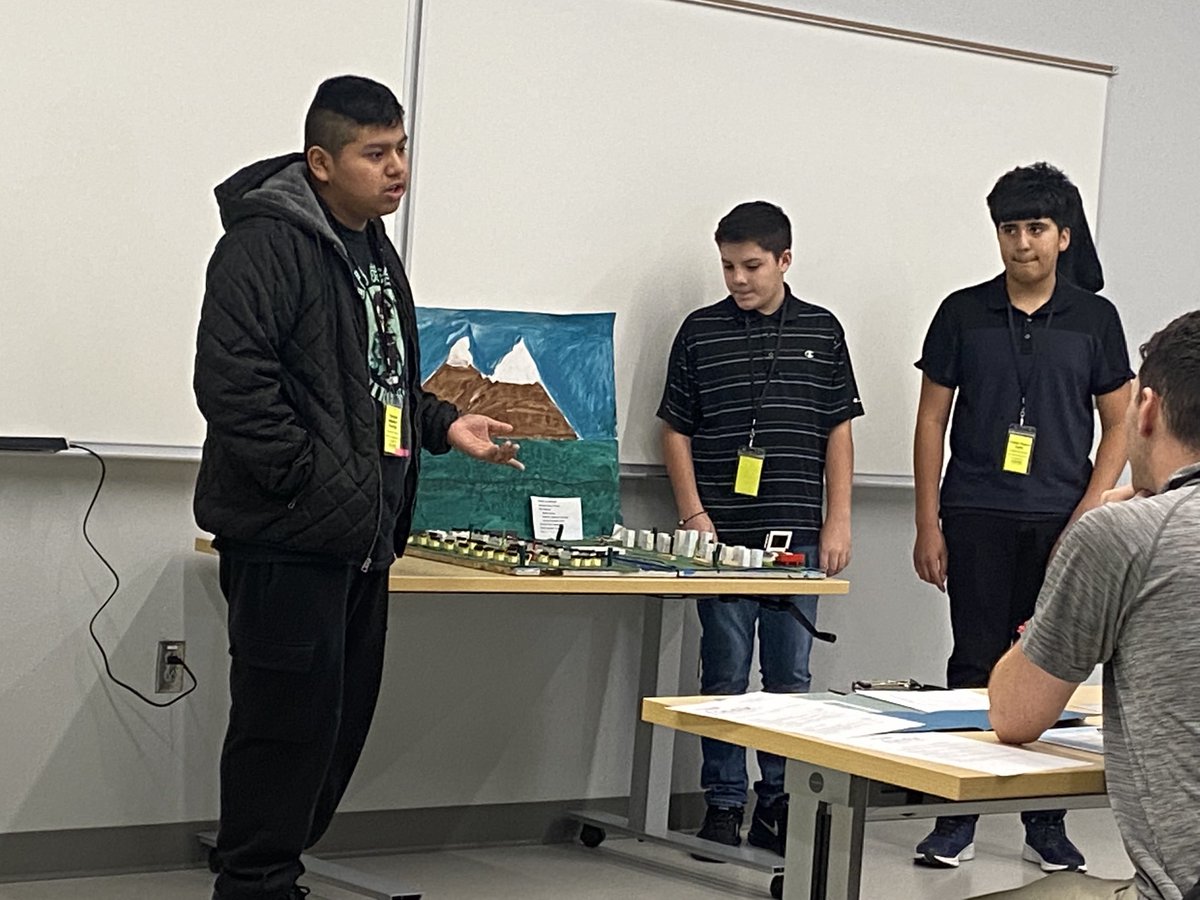 supertracyteach's tweet photo. What a day! My students presented cities that they built to engineers ⁦@UTKnoxville⁩ engineering complex. This was the end of a huge project that included planning, research, an essay, and lots of creativity. Thanks ⁦⁦⁦@Future_City⁩ ⁦@LDAengineering⁩ ⁦ https://t.co/zpUeuZZZFX