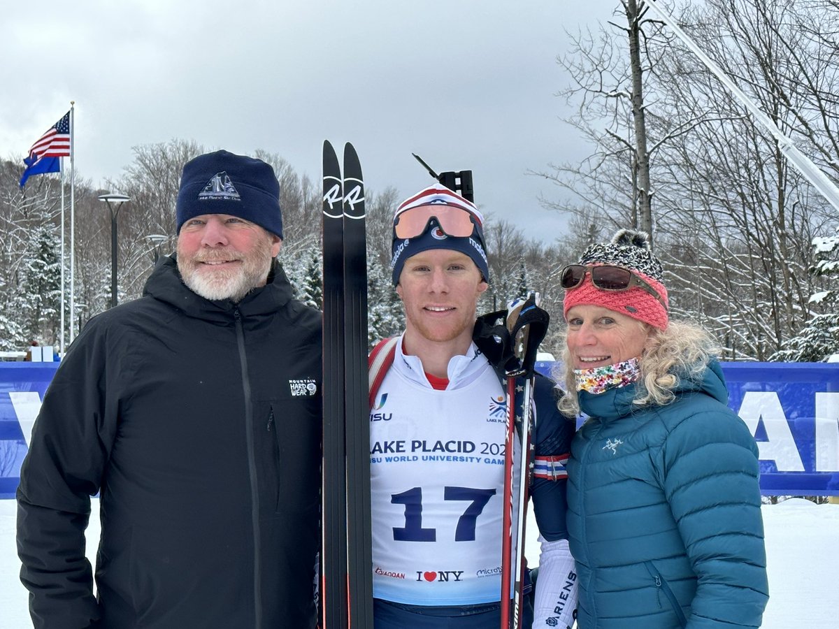 LPLegacySites's tweet photo. Hometown biathlete Van Ledger with his parents after todays 15 km Mass Start.

#OlympicJumpingComplex #LakePlacid2023 #LakePlacidLegacy #LakePlacid https://t.co/1AaNHEevEp