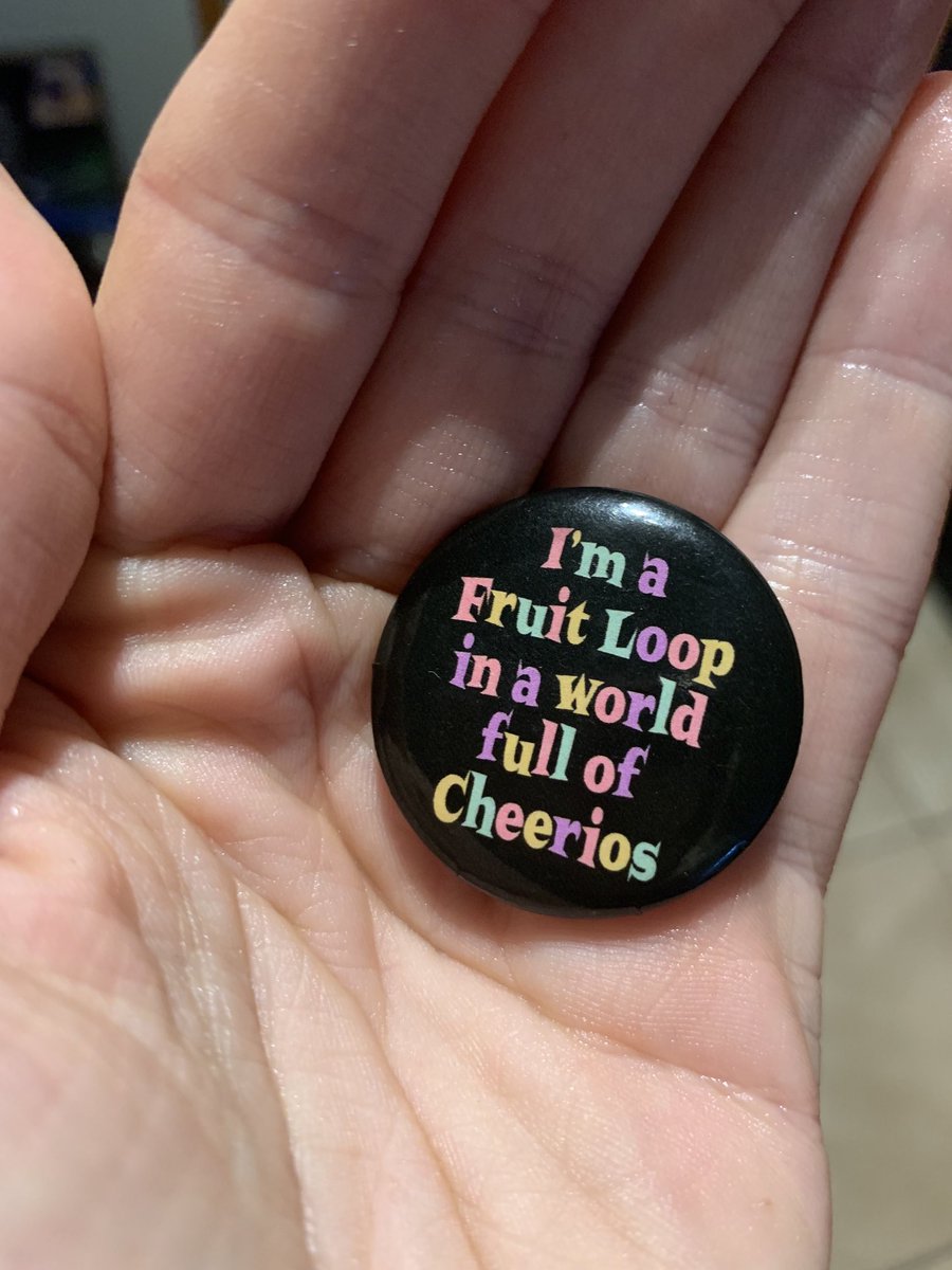 ChildLifeMorgan's tweet photo. My new button for my @MGHToronto lanyard!!! Can’t wait for my team and my patients to see this one!! #childlife #buttonoftheday #paediatrics #pediatrics #emergencymedicine #laugh #smile #cope #fruitloops 🌈🦄 https://t.co/DAnLLrhI3T