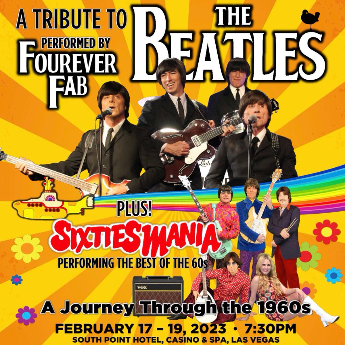 Don’t wait until last minutes! Get your tickets before they’re all sold out! accountmanager.queue-it.net/?c=accountmana…
#VegasShows #TheBeatles #60sMusic #Southpointcasino #LasVegas #FoureverFab #Sixtiesmania <a href="/60sMania/">Sixtiesmania</a> <a href="/southpointlv/">South Point Hotel</a> #EntertainmentNews #Entertainment #VegasNews