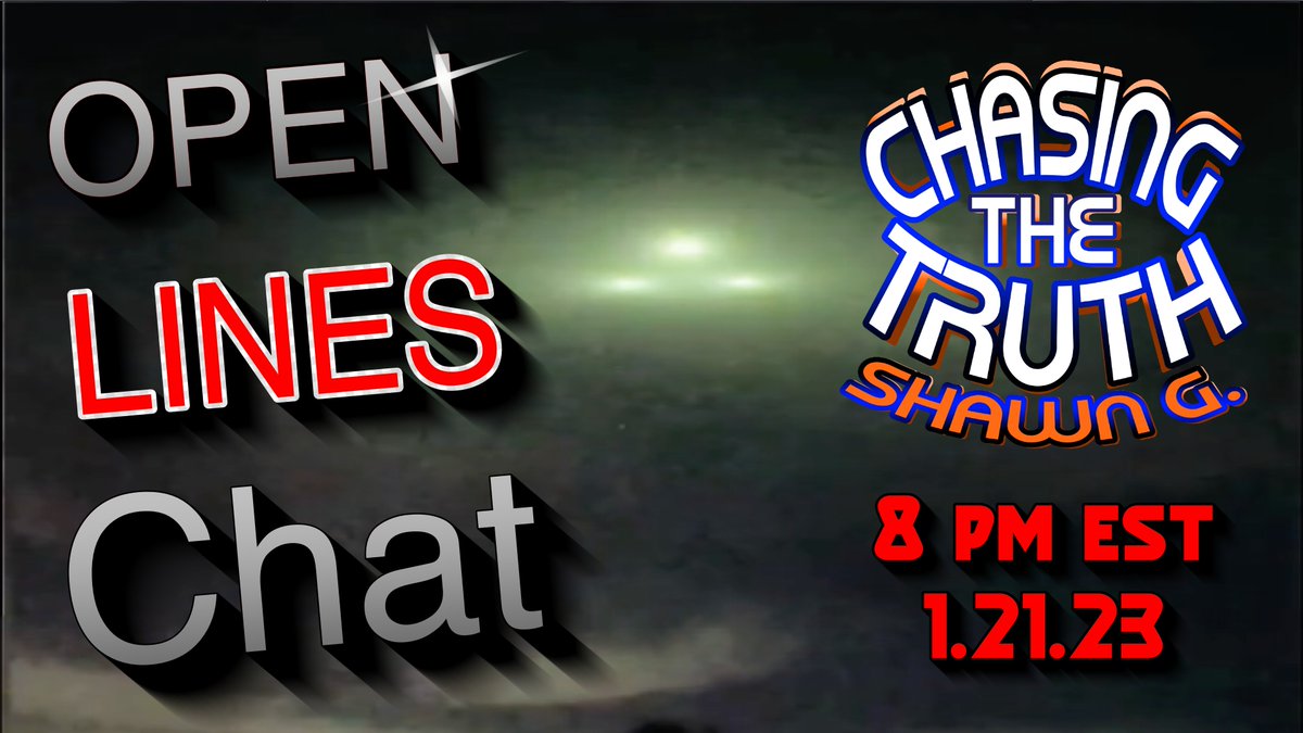 1shawnster's tweet photo. Chasing The Truth #UFO & #Cryptids Live Calls & chat
1/21 @ 8p est
https://t.co/tc7P0tm3GW
#chasingthetruth #paranormal #supernatural #uncanny #Unexplained #strange #sasquatch ##GHOSTS #bigfoot #cryptids #UFO #portals https://t.co/ZY7YUWCpFB