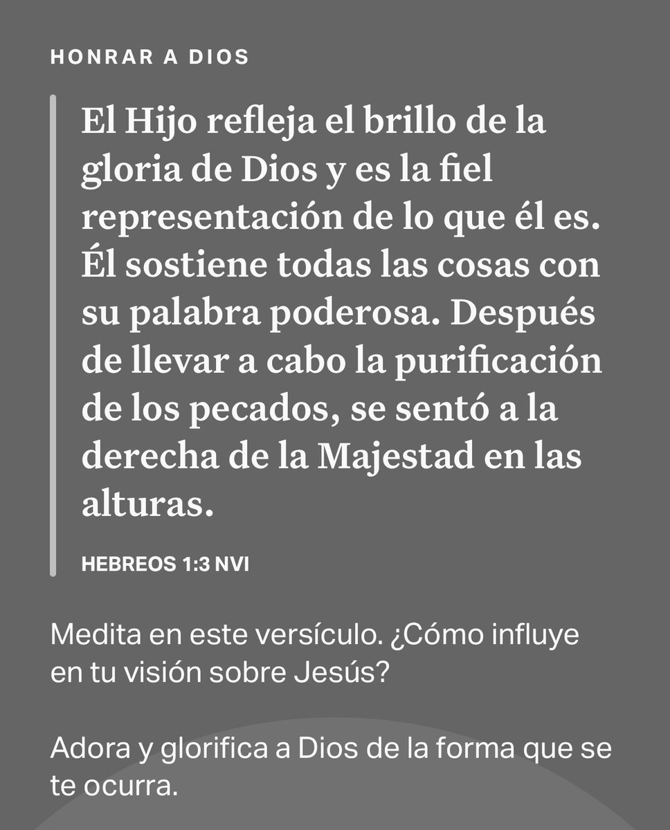 Él sostiene TODAS LAS COSAS con su Poderosa Palabra; esa es mi fortaleza, Aleluyah!!! 🙌🏽🙌🏽🙌🏽