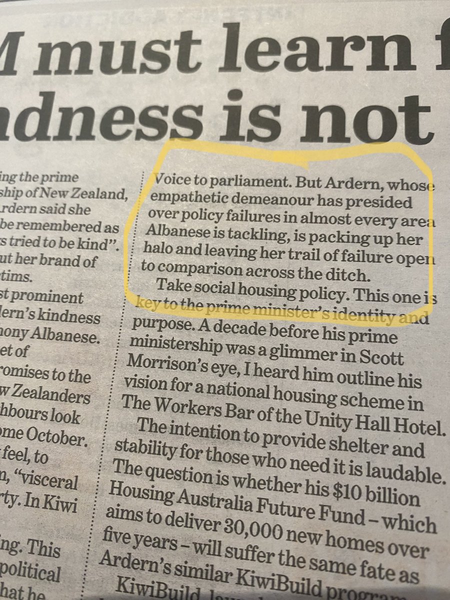 Ardern’s “trail of failure” detailed in todays Sun Herald. The entire article is a rehash of right wing - including racist - tropes.