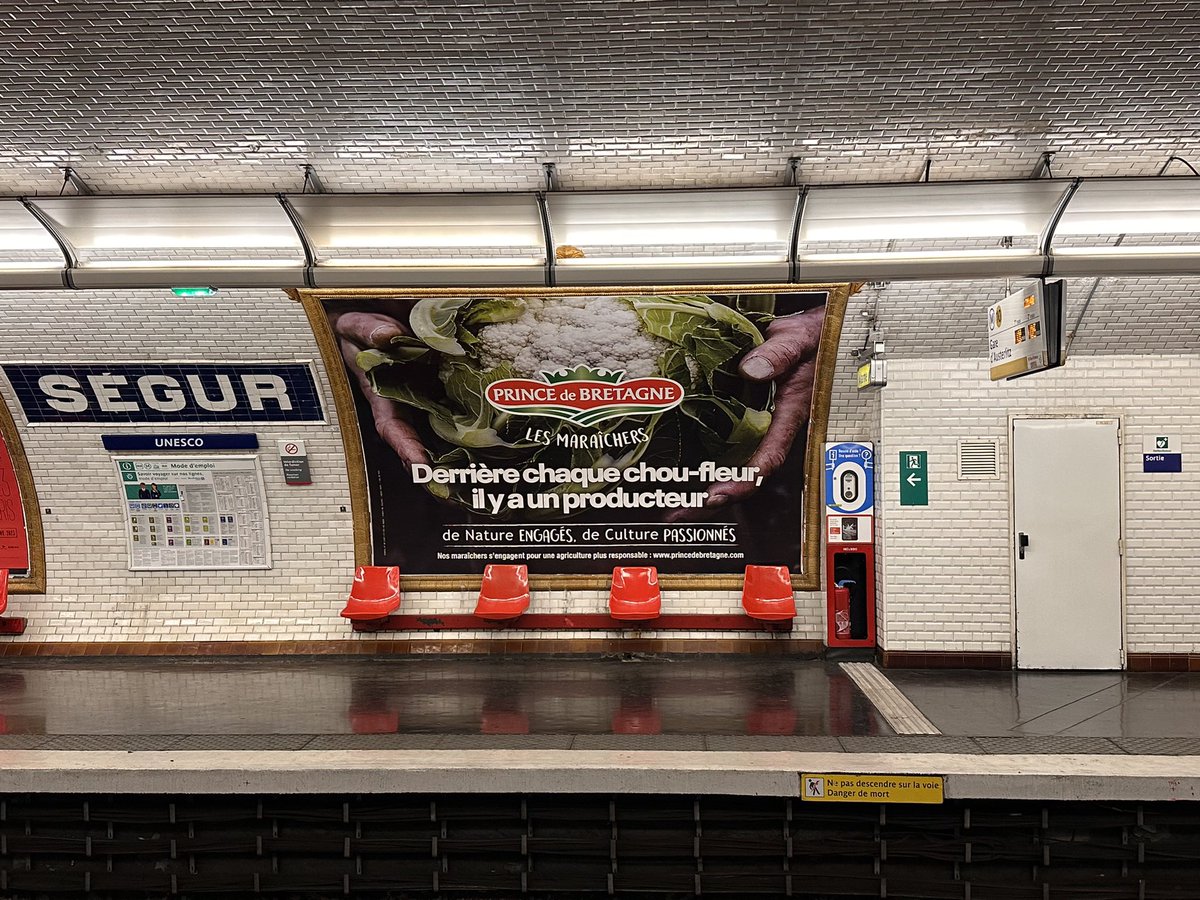 Love is…when your partner agrees to get off at the wrong Metro station in Paris because you are so excited to see an advert promoting cauliflower producers #farming #agriculture #cauliflowers #Paris ❤️