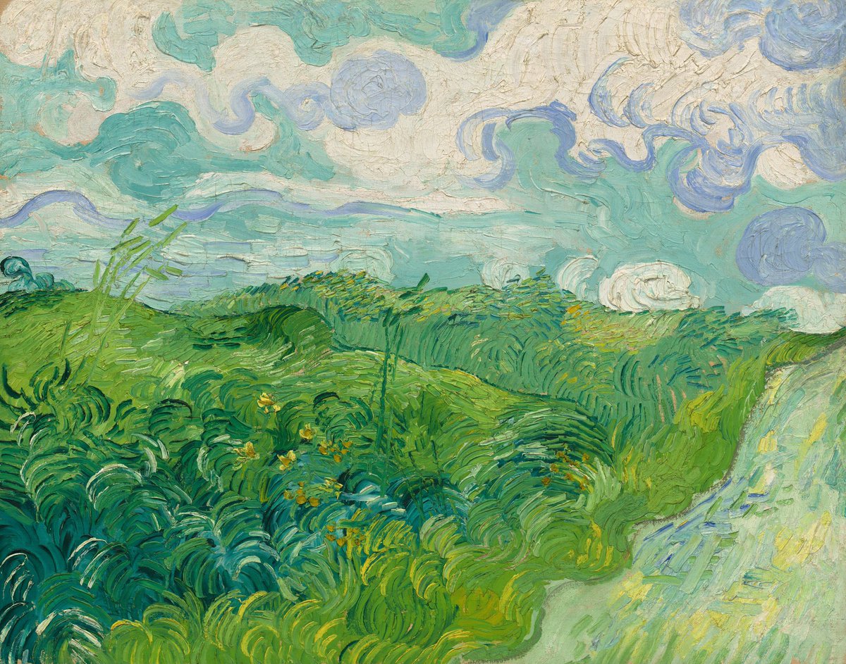 Vincent van Gogh (Dutch, 1853-1890)
Green Wheat Fields, Auvers
1890
oil on canvas
72.39 × 91.44 cm
National Gallery of Art, Washington
#Impressionismo #Museum #Landscape #BeauxArts #Kunst #Malen #Painting #Peinture #Artist #HistoriaDelArte #Paintings #Pittura #VanGogh