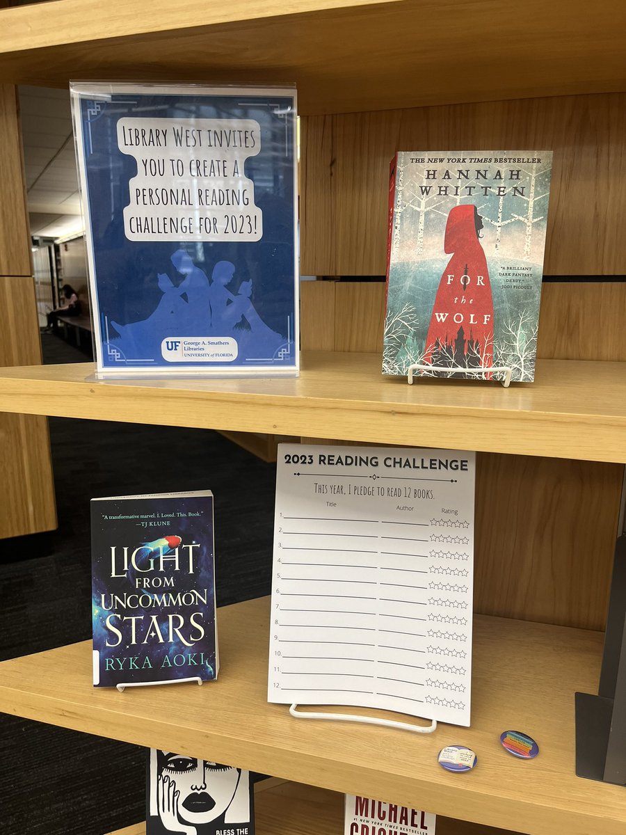 Make a new resolution to read more with our January Reading Challenge! Stop by the New Books Wall on our 2nd floor and pick up a fun book, a button, and a log to keep track of your reading journey throughout the year!