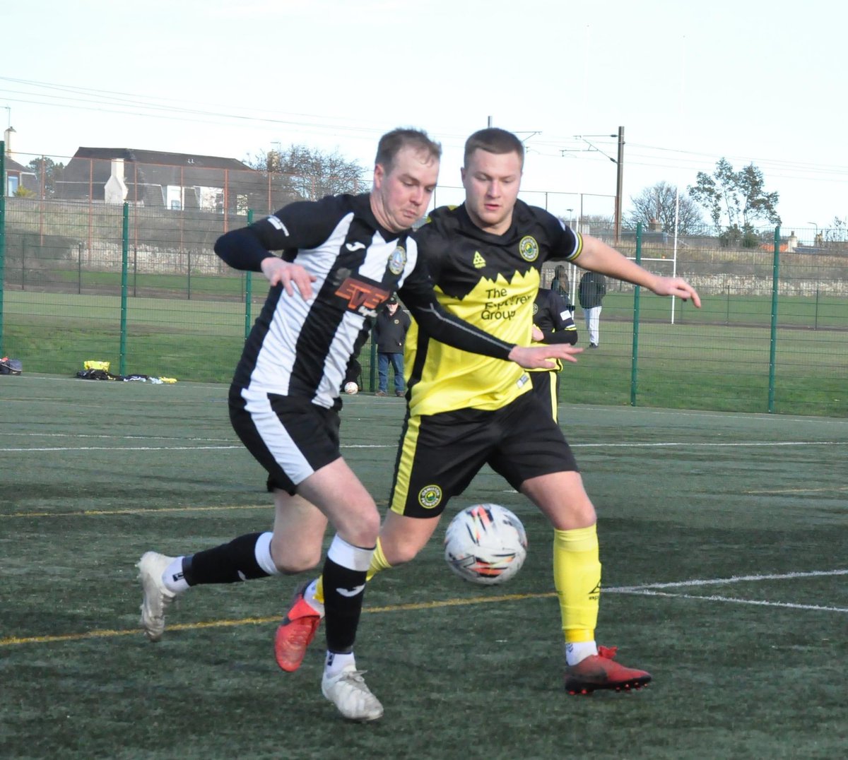 DunbarUtd's tweet photo. It was great to see our @JohnnyEdmond_ back on the scoresheet today with 2 goals,he’s had a tough season since his injury from the game against Tweedmouth, but Edmond is back 👏🖤🤍 https://t.co/gyNfkSOApV