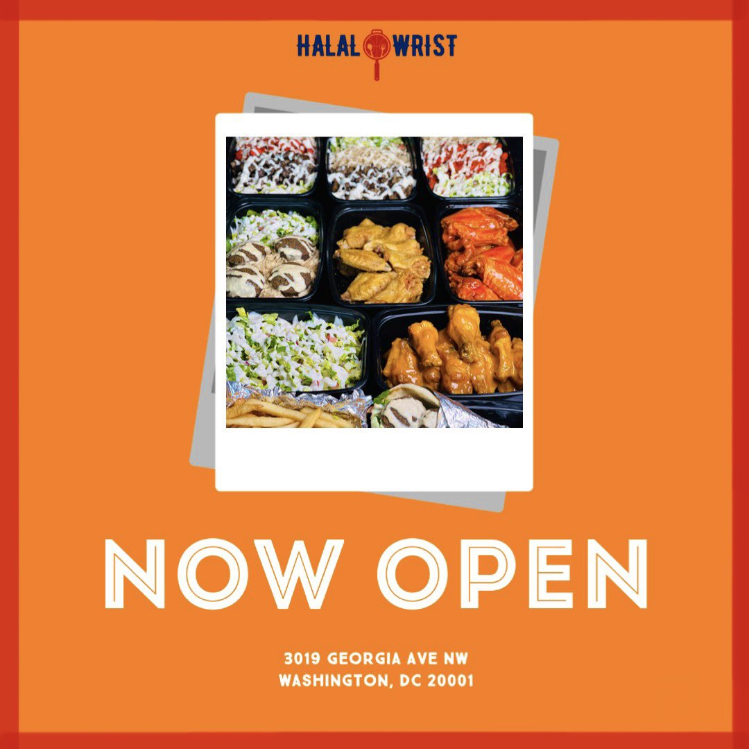 We are happy to announce that @halalwristrestaurant is back open for pick up/available on all delivery platforms We appreciate everyone’s patience and support Please make sure you take a look at our updated hours We will be open today until 5amET #halalwristrestaurant #halalwrist