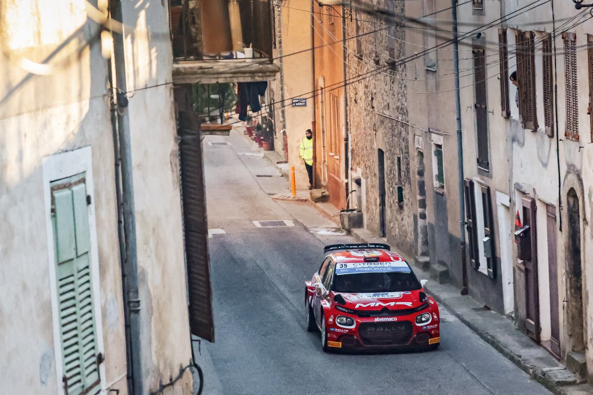 CitroenRacing's tweet photo. ⏱️@CachonAlejandro clocks his best stage time of his #RallyeMonteCarlo debut in the last stage of the day, ES 14: 5th best #WRC2 time, 6th best RC2. https://t.co/SZELxGrdUJ