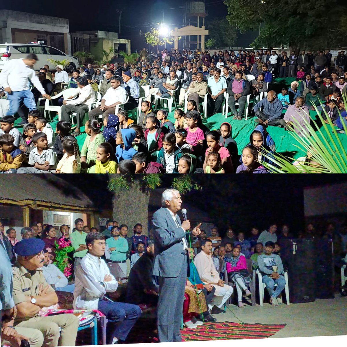 આદરણીય કલેક્ટર સાહેબની અધ્યક્ષતા માં પાદરા તાલુકાના પીપળી ગામ ખાતે રાત્રીસભા યોજાઈ.જેમાં ગામના સાર્વજનિક પ્રશ્નો ની ચર્ચા સાથે નિરાકરણ માટે કલેક્ટર સાહેબ દ્વારા જિલ્લા વહીવટી તંત્રના સંબંધિત અધિકારી શ્રીઓને સૂચનો અને માર્ગદર્શન આપવામાં આવ્યા.<a href="/CollectorVad/">Collector & DM Office Vadodara</a> <a href="/pkumarias/">Pankaj Kumar</a> <a href="/CMOGuj/">CMO Gujarat</a>