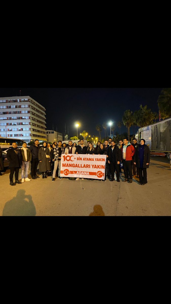 Adana ekibi çıktık yola.  ,
100 bin atama bizim ola #Ulusta100BinÖğretmen