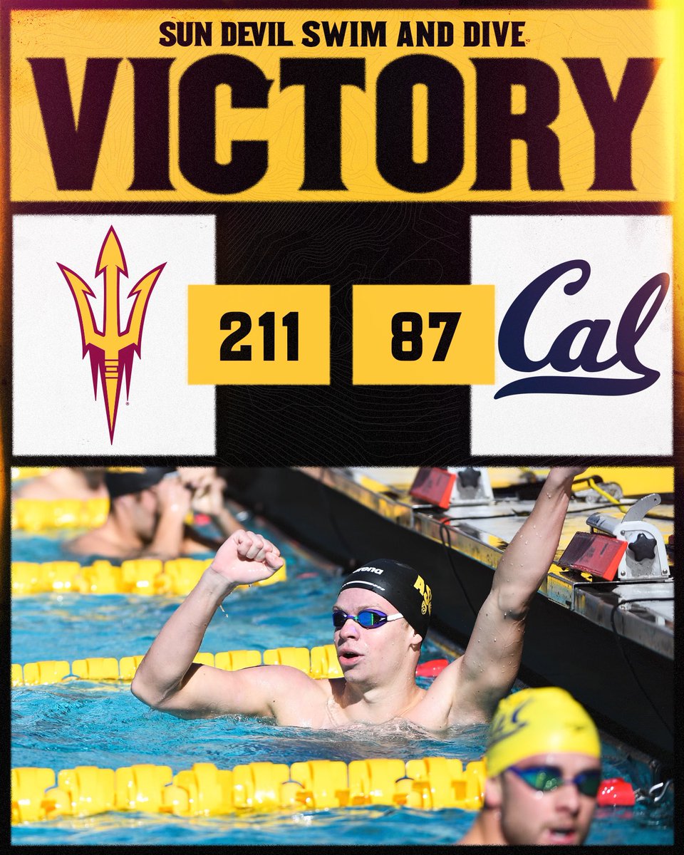 ASUSwimDive's tweet photo. SUN DEVILS SWEEP NO. 2/11 CAL 😈

#ForksUp | #O2V https://t.co/wx4exRPvjP