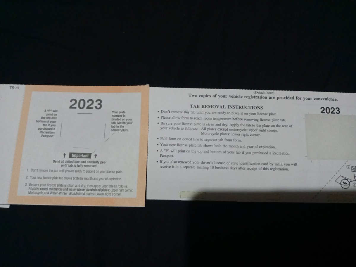 begalbrew's tweet photo. @MichSoS @MichSoS Instructions we're not updated right away when these plates released. I have to assume that's why this is a problem. Proof below of 2 tabs this year, 2 different sets of instructions. (Newer on left,older on right) https://t.co/fIh9QF3cdD