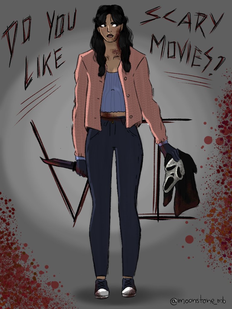 moonstone_mb's tweet photo. sim, eu estou obcecada por isso aqui
 #ScreamVI #Ghostface #JennaOrtega #tara #fanart https://t.co/xtOwEztpiH