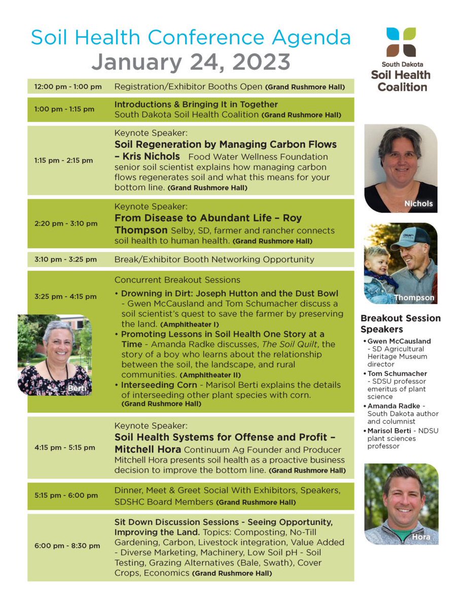 CallumMorrisons's tweet photo. Looking forward to the @CoverCropsMCCC AGM &amp; @SDSHCoalition Soil Health Conference next week featuring the latest in #covercrops across the Midwestern US &amp; Canada. Don’t miss presentations &amp; posters by the UofM’s @YvonneLawley_UM @DalePennerMB Virginia Janzen and myself. https://t.co/bimipOwLKD