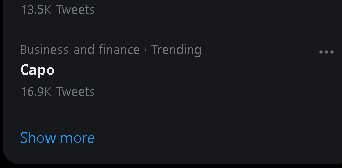 superFOMOtime's tweet photo. Capo probably got exactly what he wanted. Engagement through the roof and trending on Twitter
Good publicity if nothing else 🤣
#Bitcoin #BitcoinIsBack #Capo https://t.co/nKYlpTz3Mx