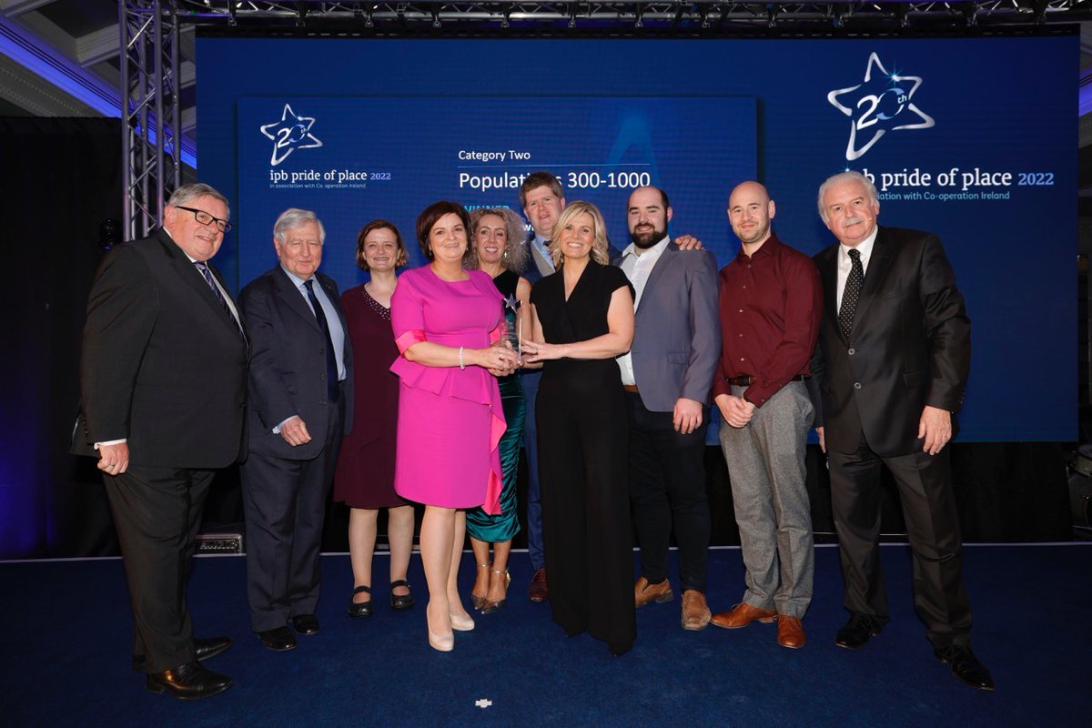 Pride of Place Awards Category 2 – Areas with a pop of 300-1000. Congratulations to Lawrencetown, County #Galway <a href="/GalwayCoCo/">Galway County Council</a> #ipbprideofplace <a href="/IPB_Insurance/">IPB Insurance</a>
