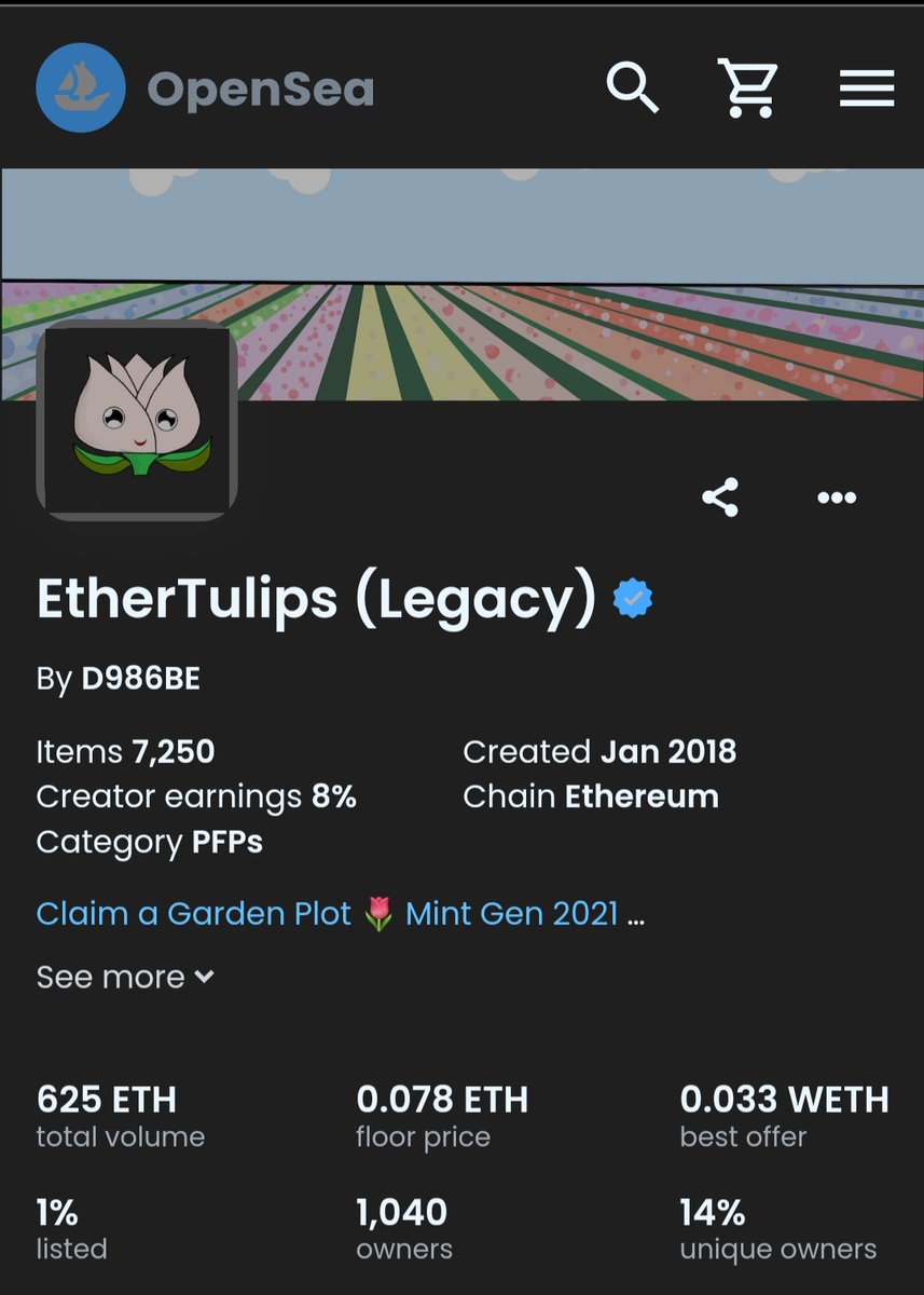 Happy 5th Birthday to <a href="/ethertulips/">Ether Tulips</a> ❤

#HNFTs #HistoricalNFTs