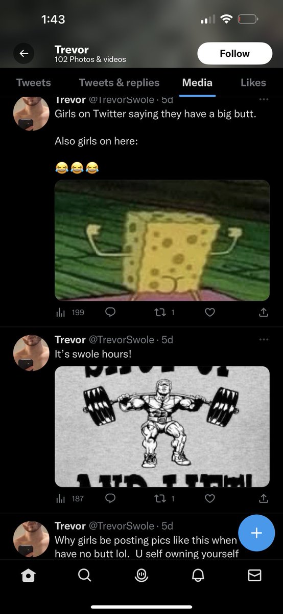 tianalauderr's tweet photo. @em1thy @TrevorSwole Post the same shit tweet another time, it should finally pop off right? https://t.co/fFaKF7EyNw