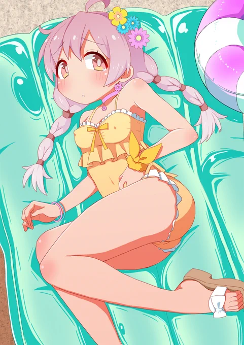 おさげお兄ちゃんの水着です #おにまい #おにまいお絵描き #お兄ちゃんはおしまい 
