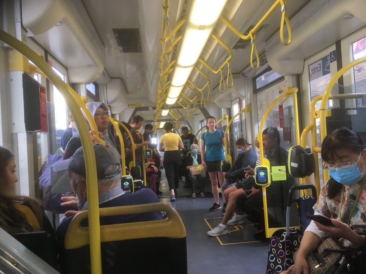 tonybmorton's tweet photo. Standing room only on #Route19 in Sydney Rd Brunswick before 9am on a Sunday morning. Time to do something about the 20 minute wait between services. #MelbourneIsBack https://t.co/ZaluRnmQ2K