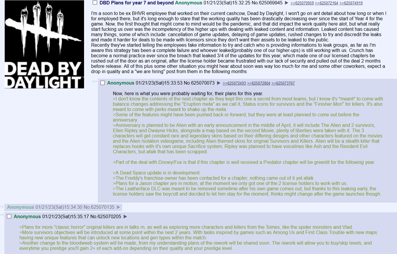 tnast the dbd leaker on Twitter: "looked through dbd leaks discord and