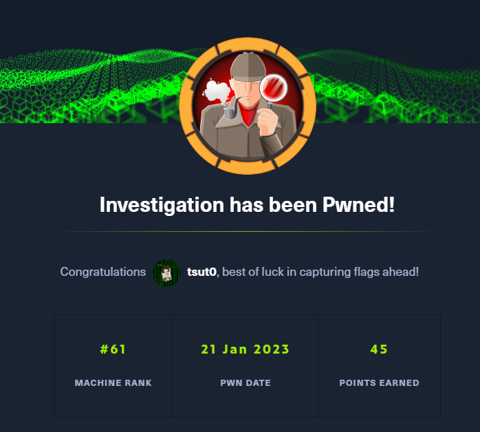 tsudots's tweet photo. Continuing my deep dive into @hackthebox_eu for this year, I finally reached Hacker rank today and then decided to try my hand at the new box that just came out. Didn't get in the top 25 but I'll take top 100! https://t.co/q1VbqZHjEs
