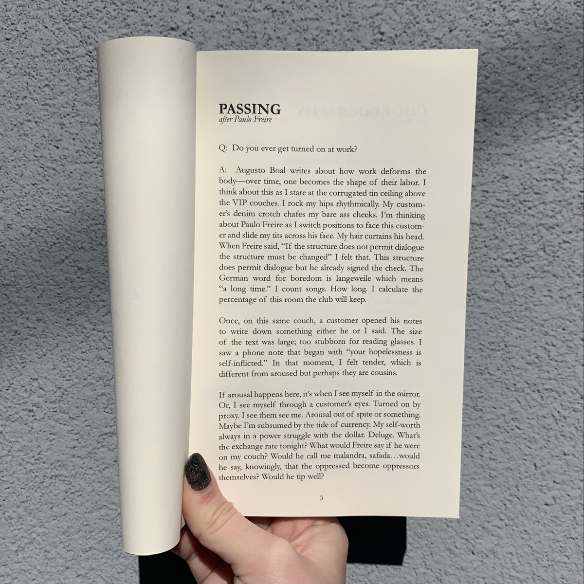 Passing by Emily Marie Passos Duffy, from Hemorrhaging Want &amp; Water 💕