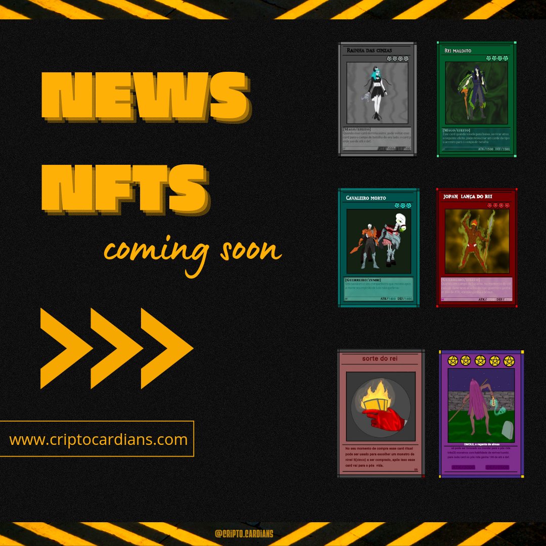 Criptocardians's tweet image. Thread coleção NFT CRIPTO CARDIANS 
opensea.io/en-US/GR4YKiNG