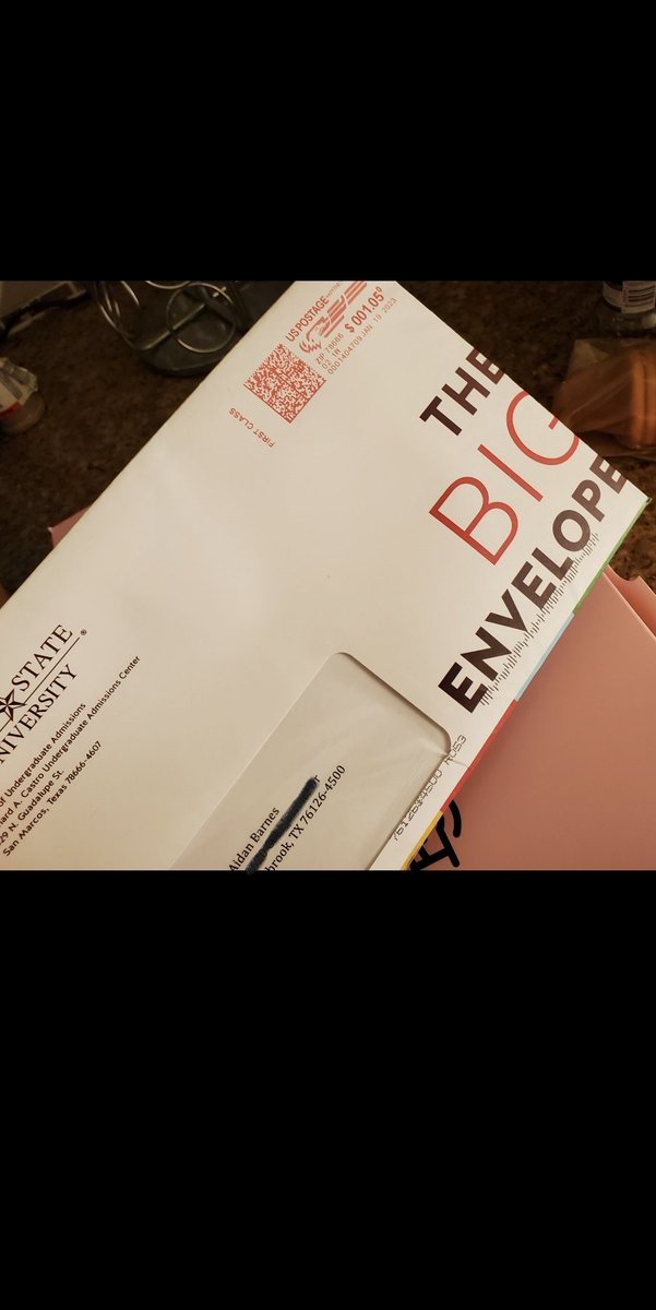 Aidan received 'the big envelope' today! 
#txst #txstnext