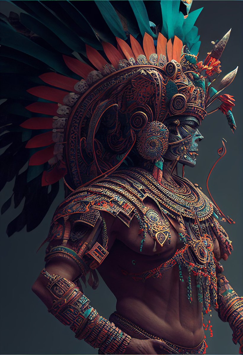 adancitok's tweet photo. Huitzilopochtli is an Aztec god considered the Father of the Aztecs, in such a way that he was their main patron.

#aiartcommunity 
@midjourney_ai https://t.co/BrkiEZ2dOJ