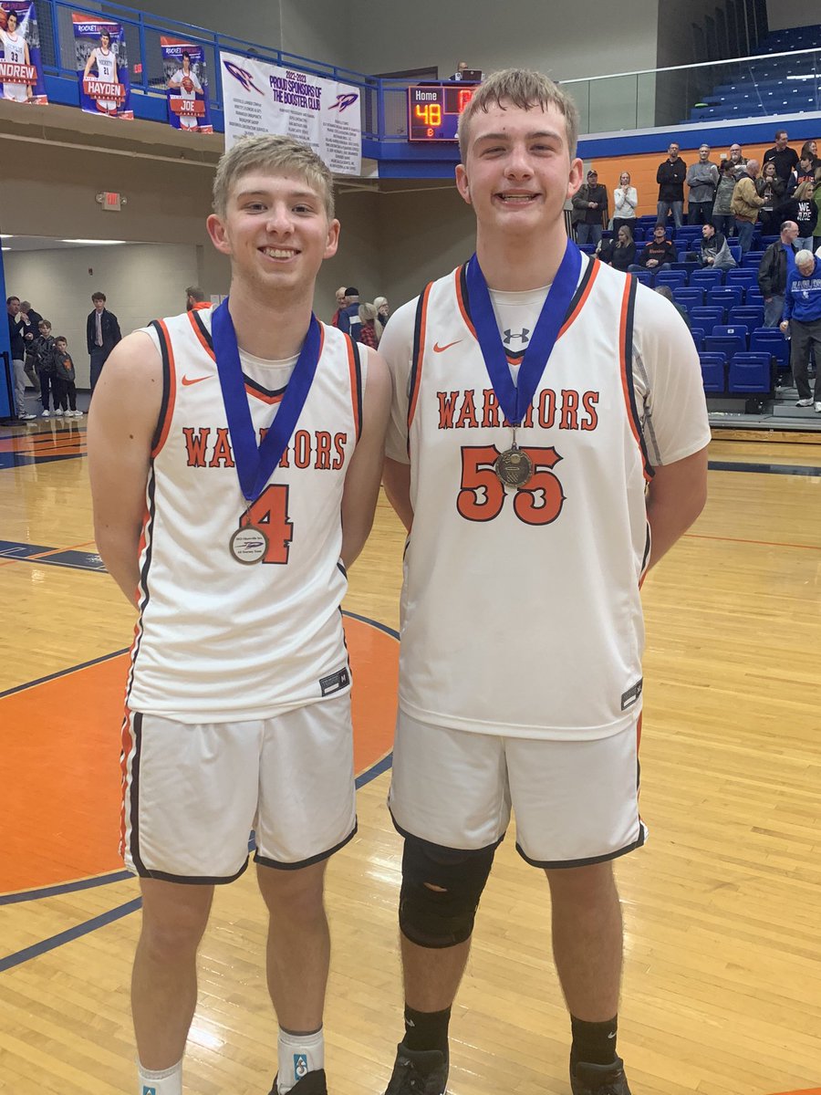 Congrats to Seth Macke &amp; Grant Fridley for being selected to the All-Tourney team. Grant was also selected for the Dave Luechtefeld Defensive Award. Congrats guys!!