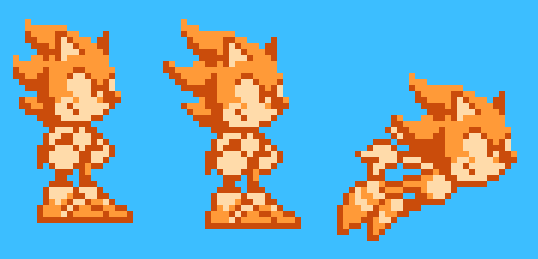 A bunch of Sonic sprites by PacManfan64