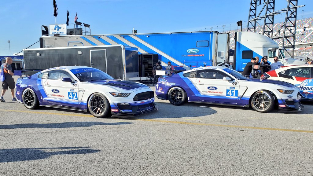 DrayTheWolf's tweet photo. Running #43Forever on the #FordGT4 #Mustangs to remember #KenBlock for the next week of testing and racing at #Daytona π
Running a 2 car effort and looking pretty good so far. 4 test sessions down, 1 left to go tomorrow in the Roar test.
Let's good #FordPerformanceRacing ππΌ https://t.co/mjOvDtDfAf