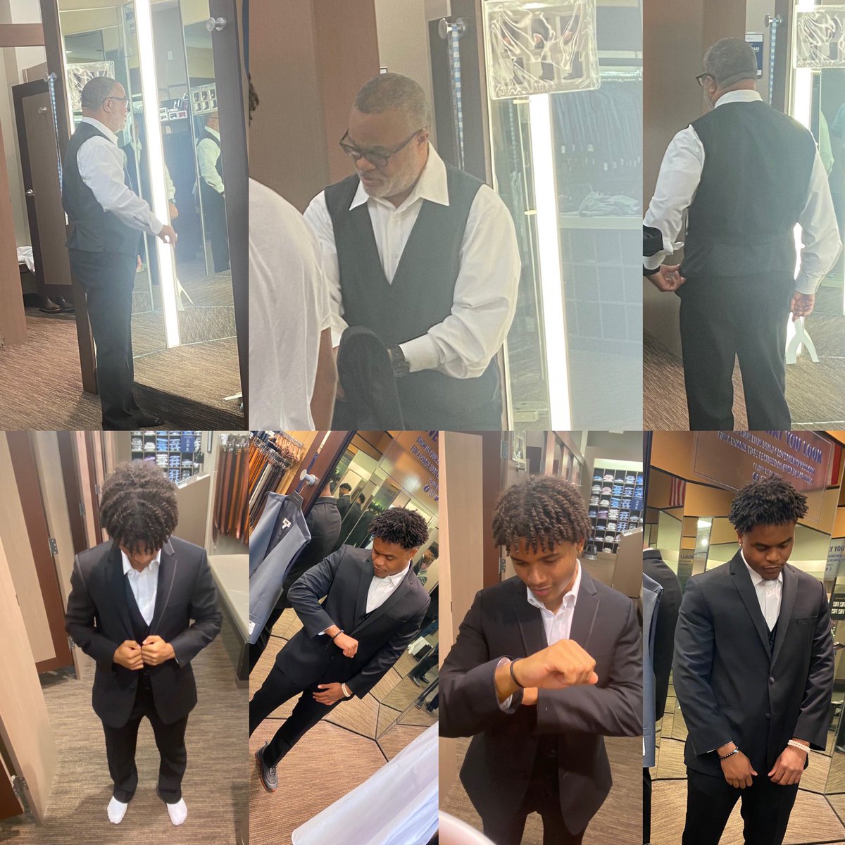 teacherdone31's tweet photo. The men in my life! 🥰 #hubby&amp;2sons🔥#daddy’sgoinghome🙏🏾#gettingreadyforthewedding #hangingoutwithmyniece!#greatniecestoo💜 https://t.co/TqaBvjbU9S