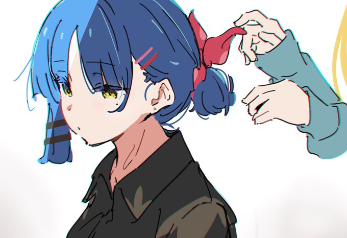 「髪型チェンジ 上半身」のTwitter画像/イラスト(人気順)