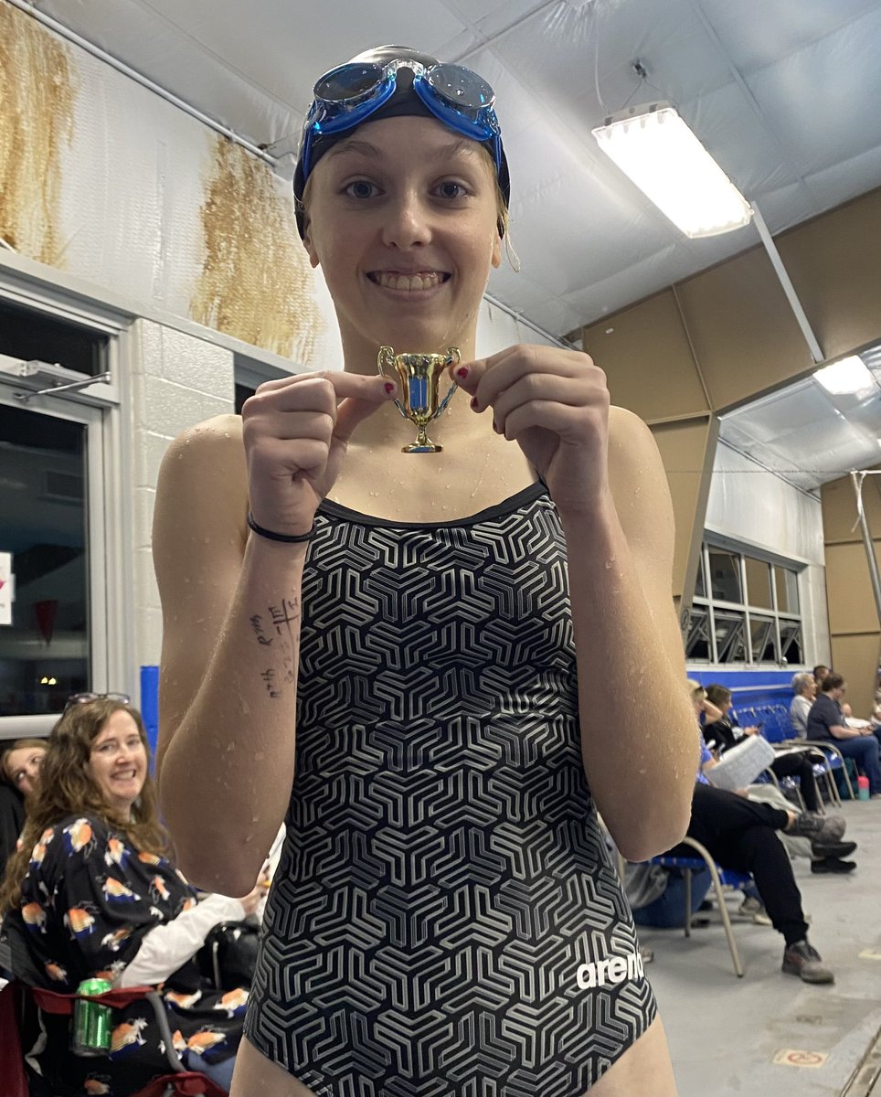 CoachGregConley's tweet image. Senior swim meet , Pailee Conley’s results 
200 medley relay - 2:32.96- team PR 2nd place 
100 freestyle- 1:09.87- 2nd place 
100 backstroke- 1:23.15- PR- 1st place
400 freestyle relay - 5:04.13- team PR
2nd place 

Another great team performance as well❤️