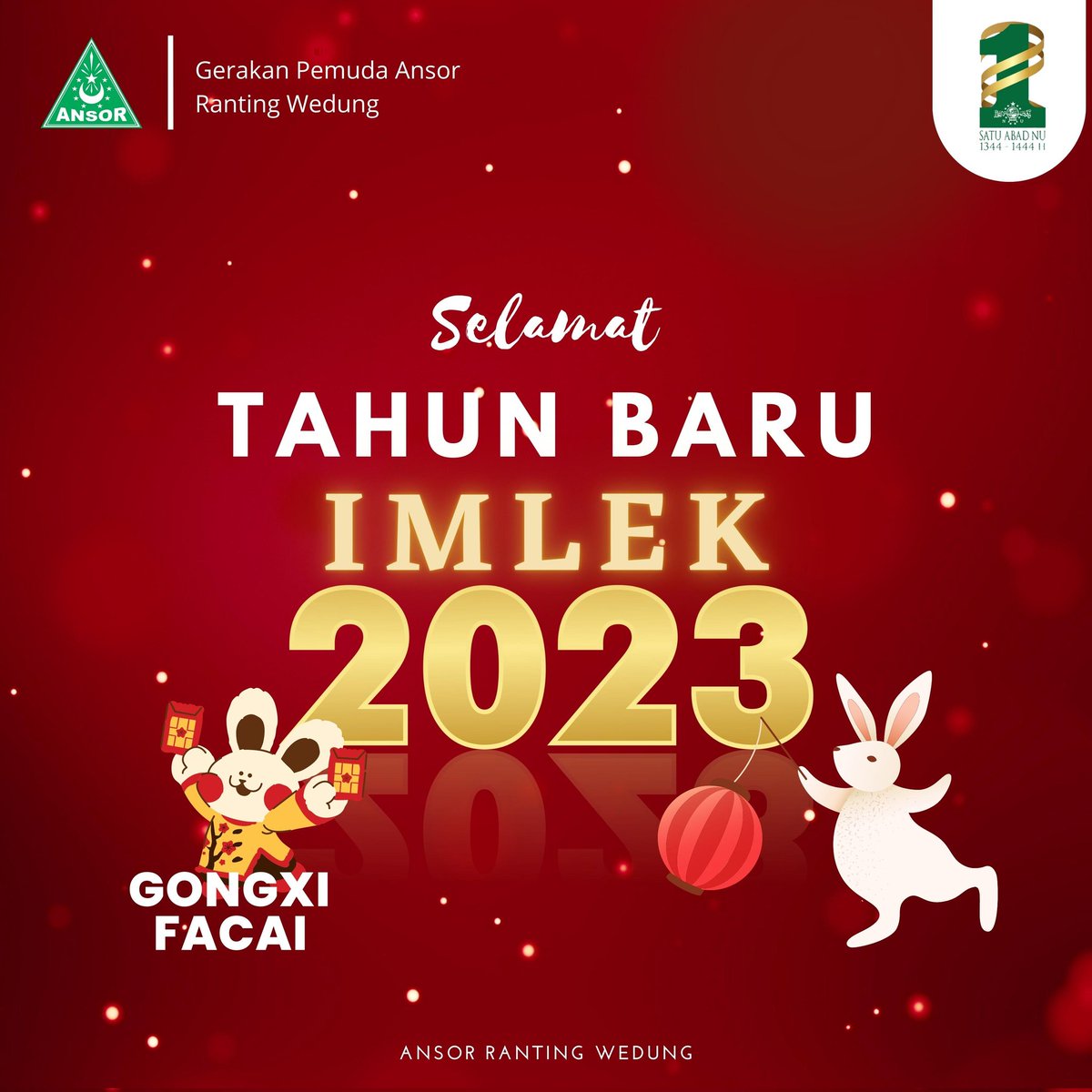 Selamat Tahun Baru Imlek 2023. Gongxi Facai

#Imlek2023