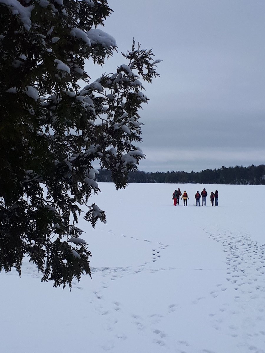 RookeAC's tweet photo. Another great field trip with #BIOL212 students to the snowy and beautiful @QUBioStation @QueensUBio https://t.co/AeXtKNNdQl