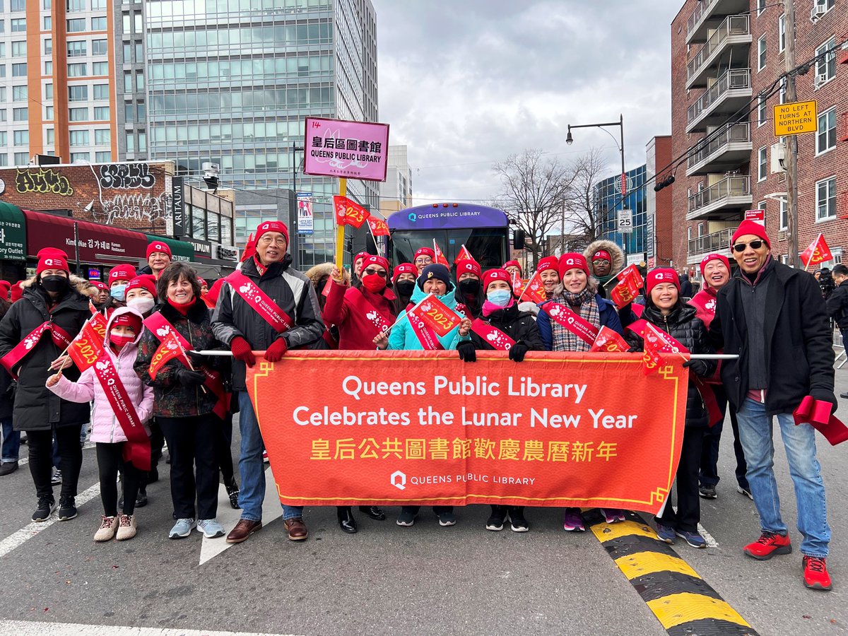 QPLNYC's tweet photo. It was great to be back at the #Flushing #LunarNewYearParade! Thank you to everyone who joined us today and cheered us on! https://t.co/vWWisiWkiD #LunarNewYear 🐰 https://t.co/4vUZ4UU52n