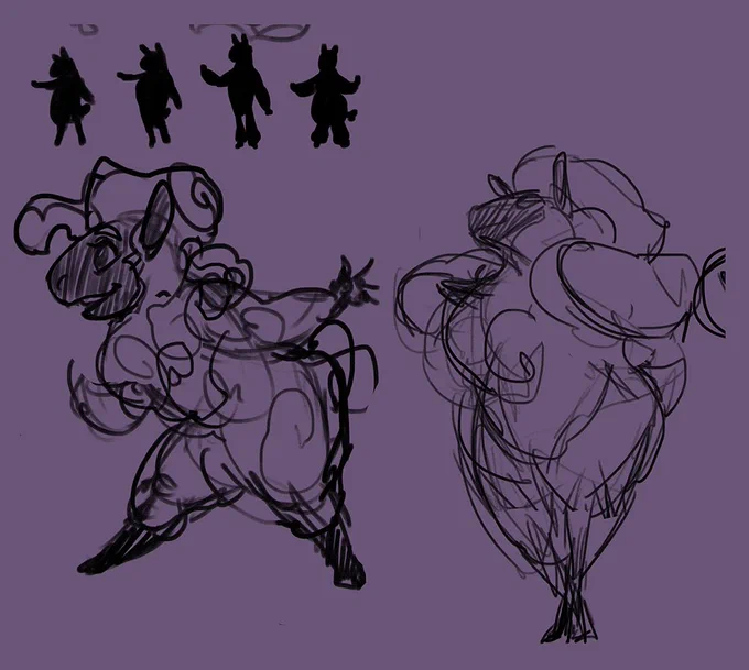  the post this morning here's a previewsheep who keeps putting herself in risky / life-threatening situations to ~flirt with Death~ when he comes thinking she's dead. he's just annoyed that he keeps leaving emptyhandedgonna refine her design more when i got time 