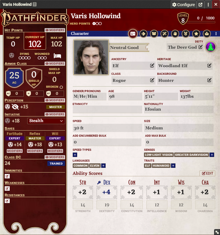 Slothmonster's tweet photo. Great building session today. Varis redux is ready to go!
I am so pumped to start playing again on this new system AND with all the new skills Varis picked up from... a certain someone ;)
#FFSTRPG https://t.co/FEFWZ5QmT2